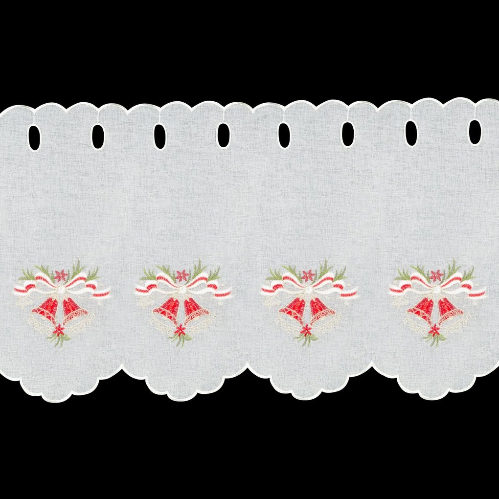 KRÁTKA ZÁCLONA NA PÚTKACH XMAS17 145X40 CM VZOROVANÁ