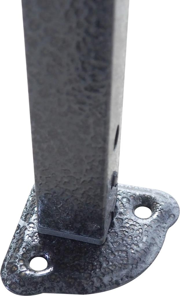 Rýchlorozkladací nožnicový stan 3x4,5m – oceľový, Biela, 4 bočné plachty