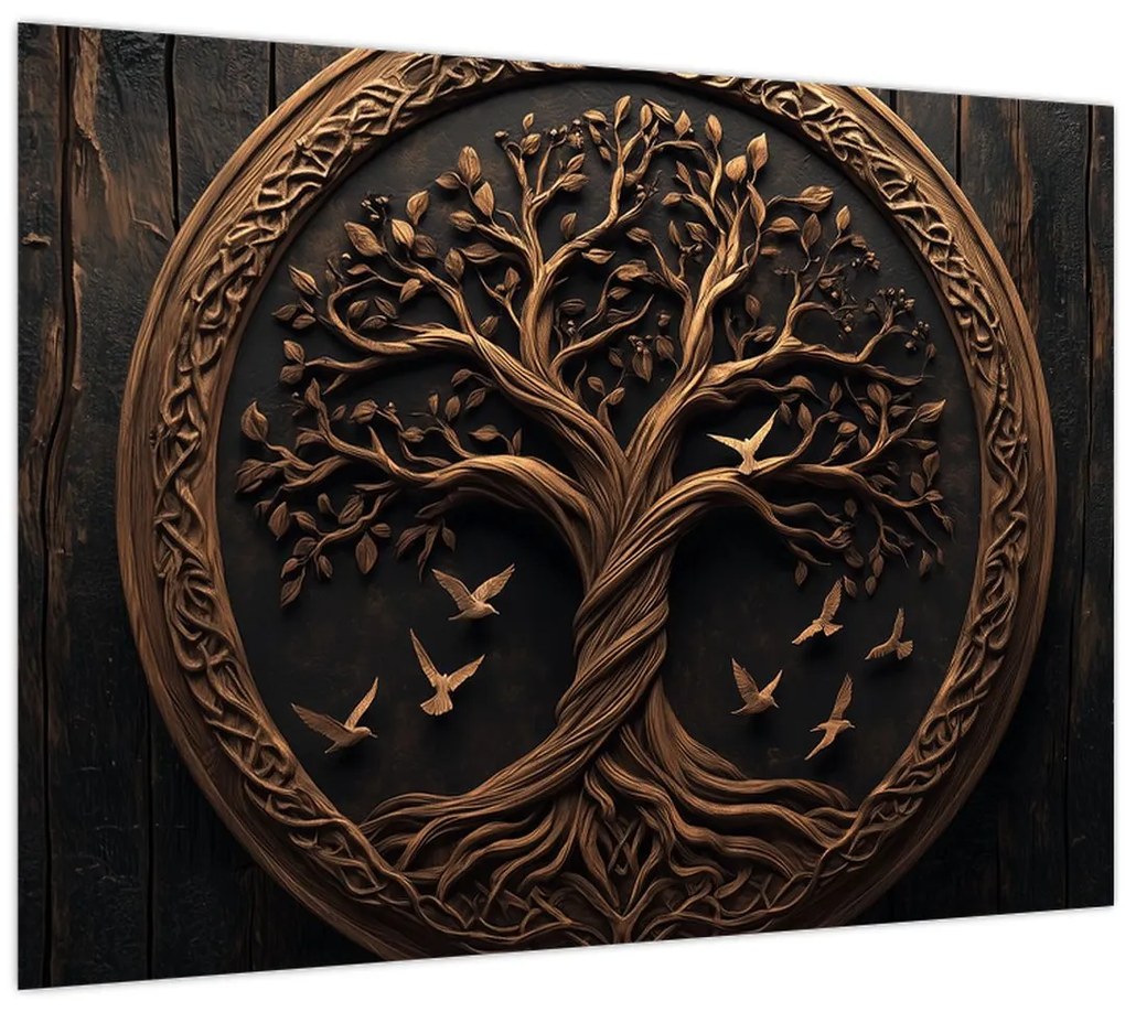 Obraz – Drevený strom života (70x50 cm)