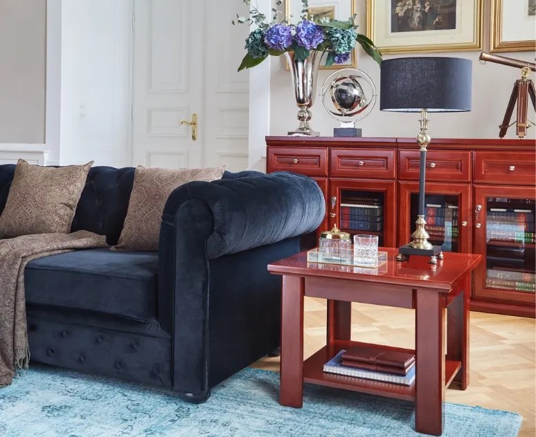 Konferenčný stolík Classico 60x60 cm, dyhovaný