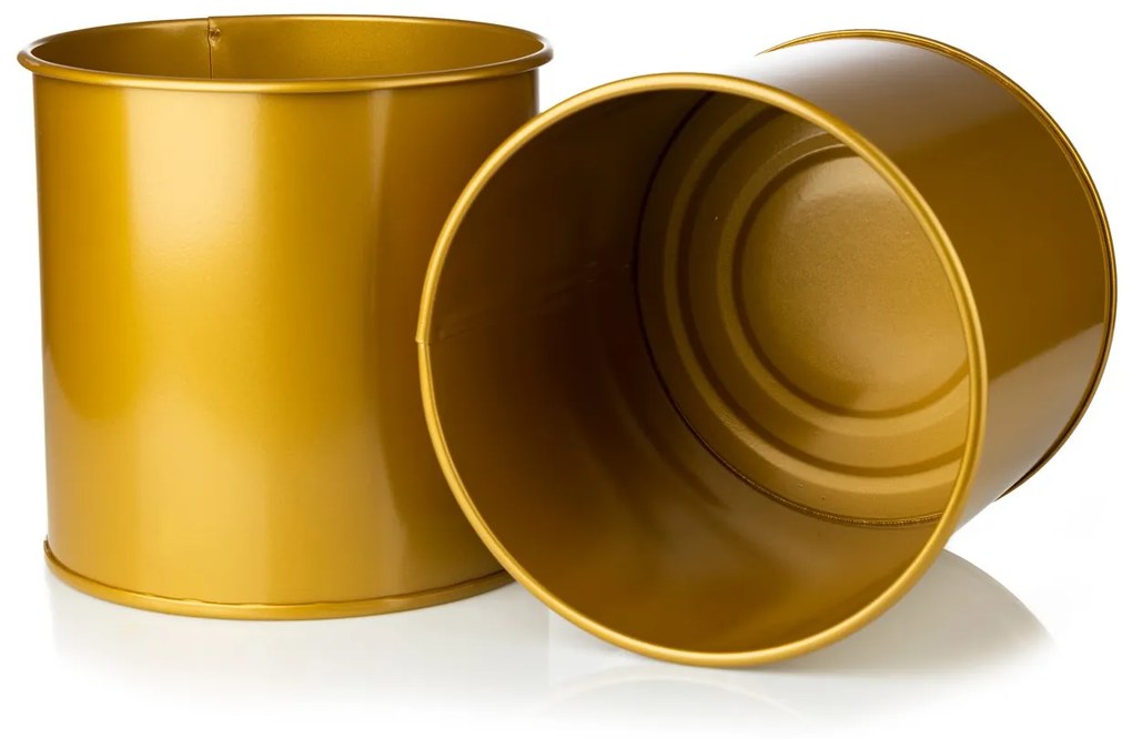 KOVOVÝ KVETINÁČ SO STOJANOM GOLDEN 55X21 CM ZLATÁ