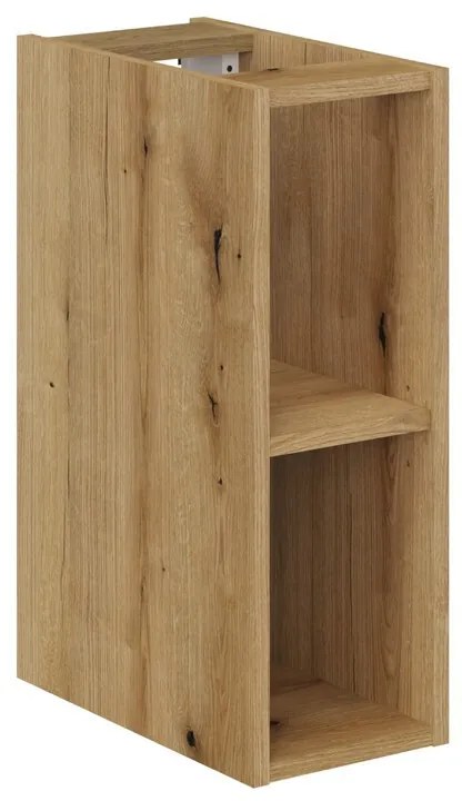 Závěsná skříňka pod umyvadlo Casad s deskou a umyvadlem 140 cm černá/dub wotan