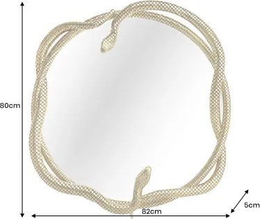 Zrkadlo 45432 Snake Ø80cm Zlaté - Komfort-nábytok