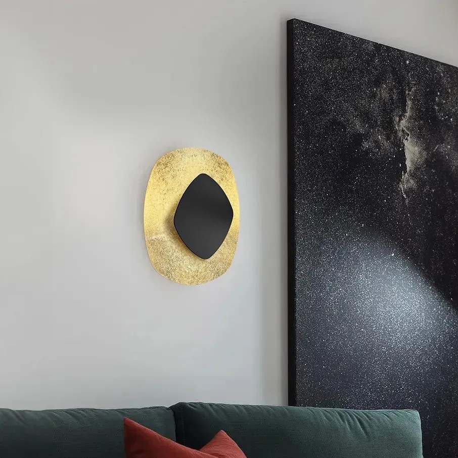 Toolight Toolight, LED nástenné svietidlo, 13W, APP1270, čierna-zlatá, OSW-06583