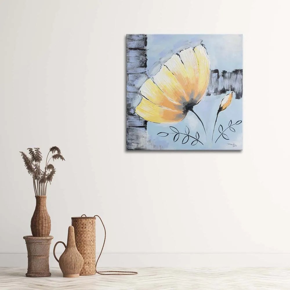Gario Obraz na plátne Kvetina s kalichom vľavo Rozmery: 30 x 30 cm