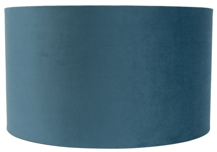 Zamatové tienidlo modré 35/35/20 so zlatým interiérom