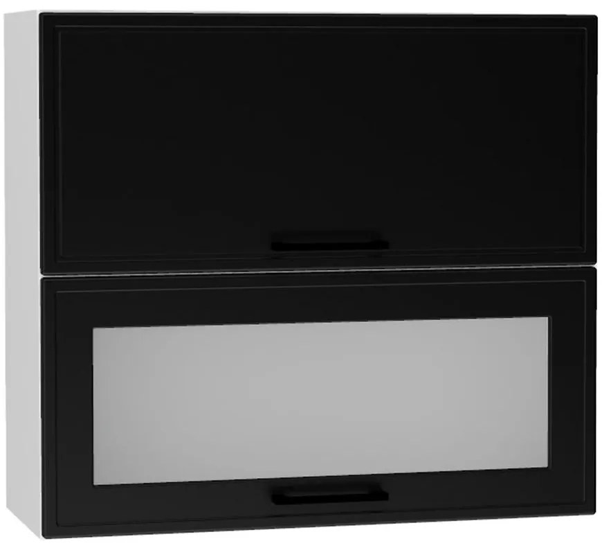 Kuchynské skrinka Emily W80grf/2 Sd čierny hrášok