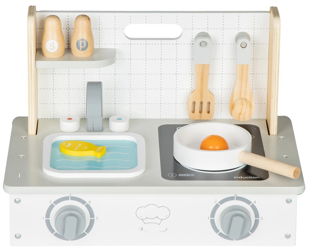 Drevený sporák s príslušenstvom mini kuchyňa ECOTOYS