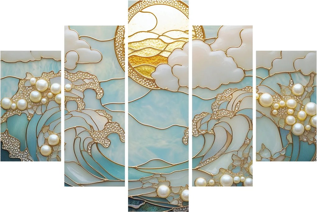 Obraz - 3D perly v oceáne (150x105 cm)