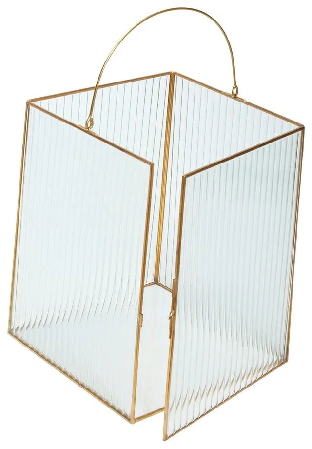 Sklenený lampáš 2 ks (výška 31 cm) Ripple – Hübsch