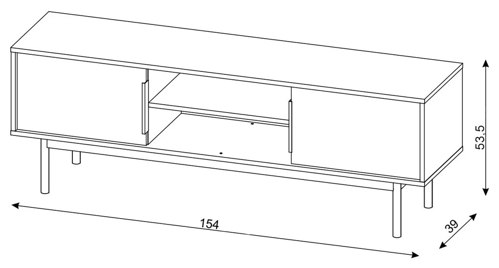 TV stolík Viva 154 cm kašmírový