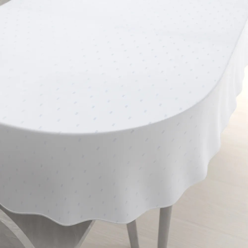 Biante Teflónový oválny obrus TF-084 Obdĺžničky na bielom 140x180 cm
