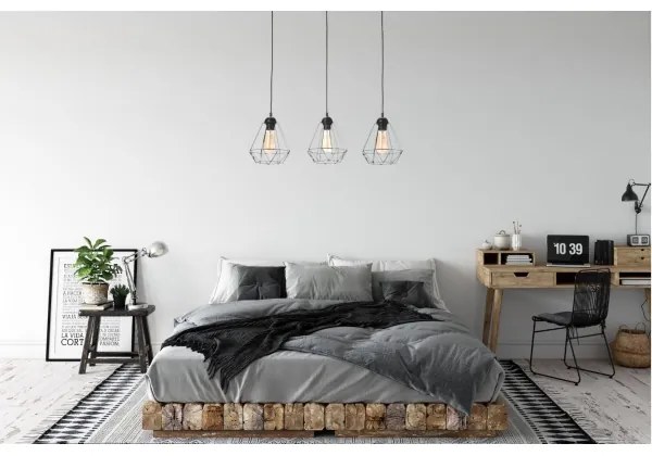 Luster na lanku DIAMENT MINI 3xE27/60W/230V