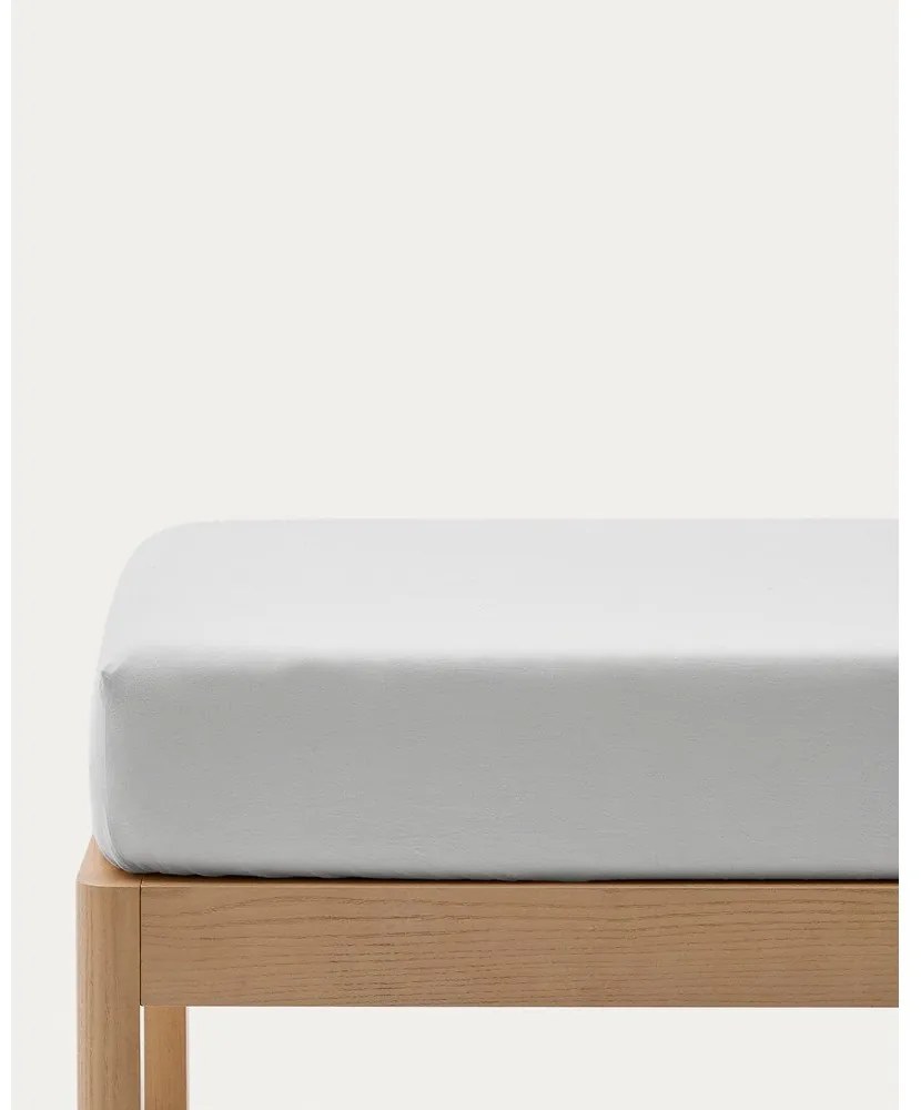 Biela napínacia plachta z bavlneného perkálu 70x140 cm Fleno – Kave Home