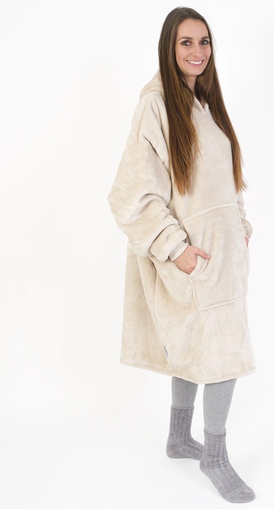 Baránková mikina mikroplyš – Laura prírodná veľkosť L