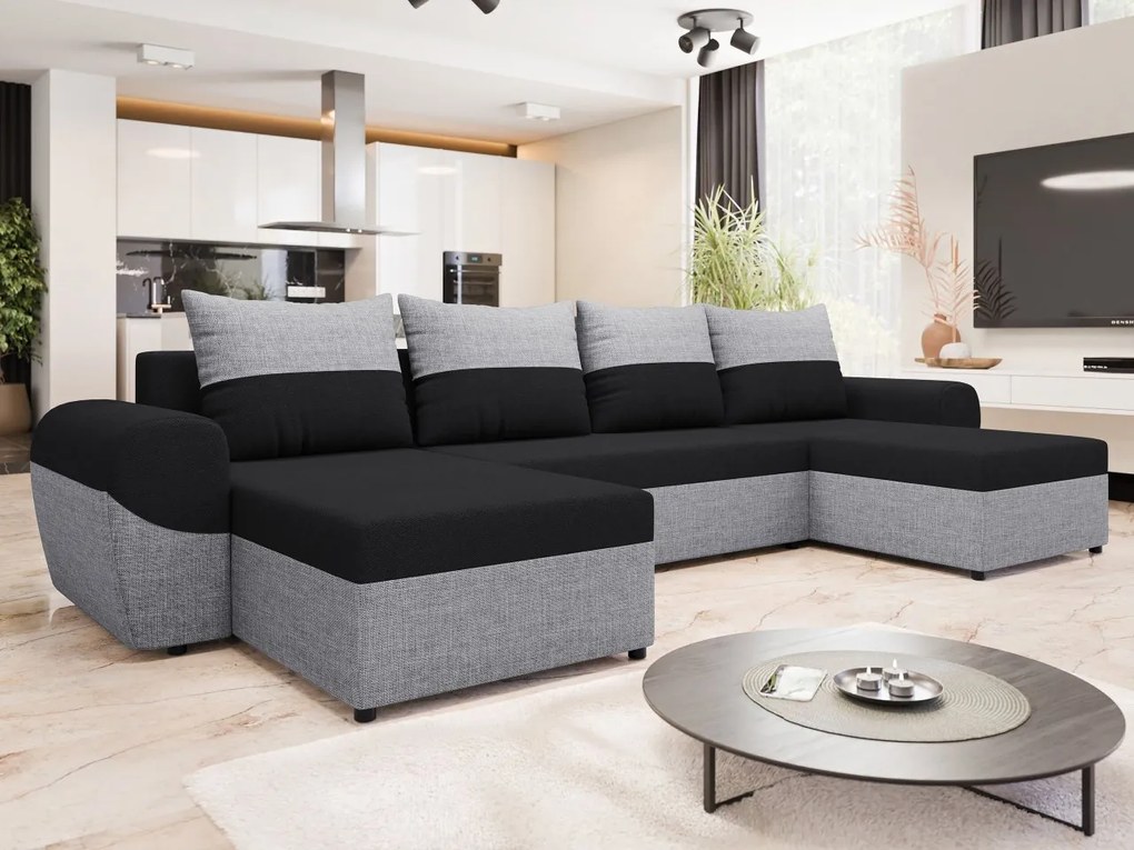 Rohová sedačka Anduvo v tvare U, Farby: Lux 05 + Lux 06