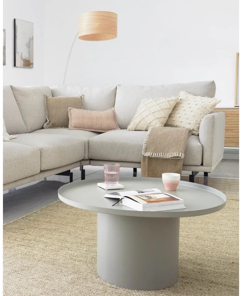 Kovový okrúhly odkladací stolík ø 72 cm Fleksa – Kave Home