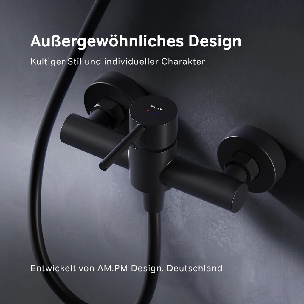 Sprchová batéria AM.PM Spike FPA20022 jednopáková, čierna