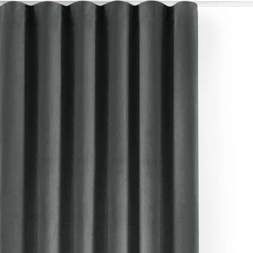 Tmavosivý zamatový dimout záves 200x250 cm Velto – Filumi