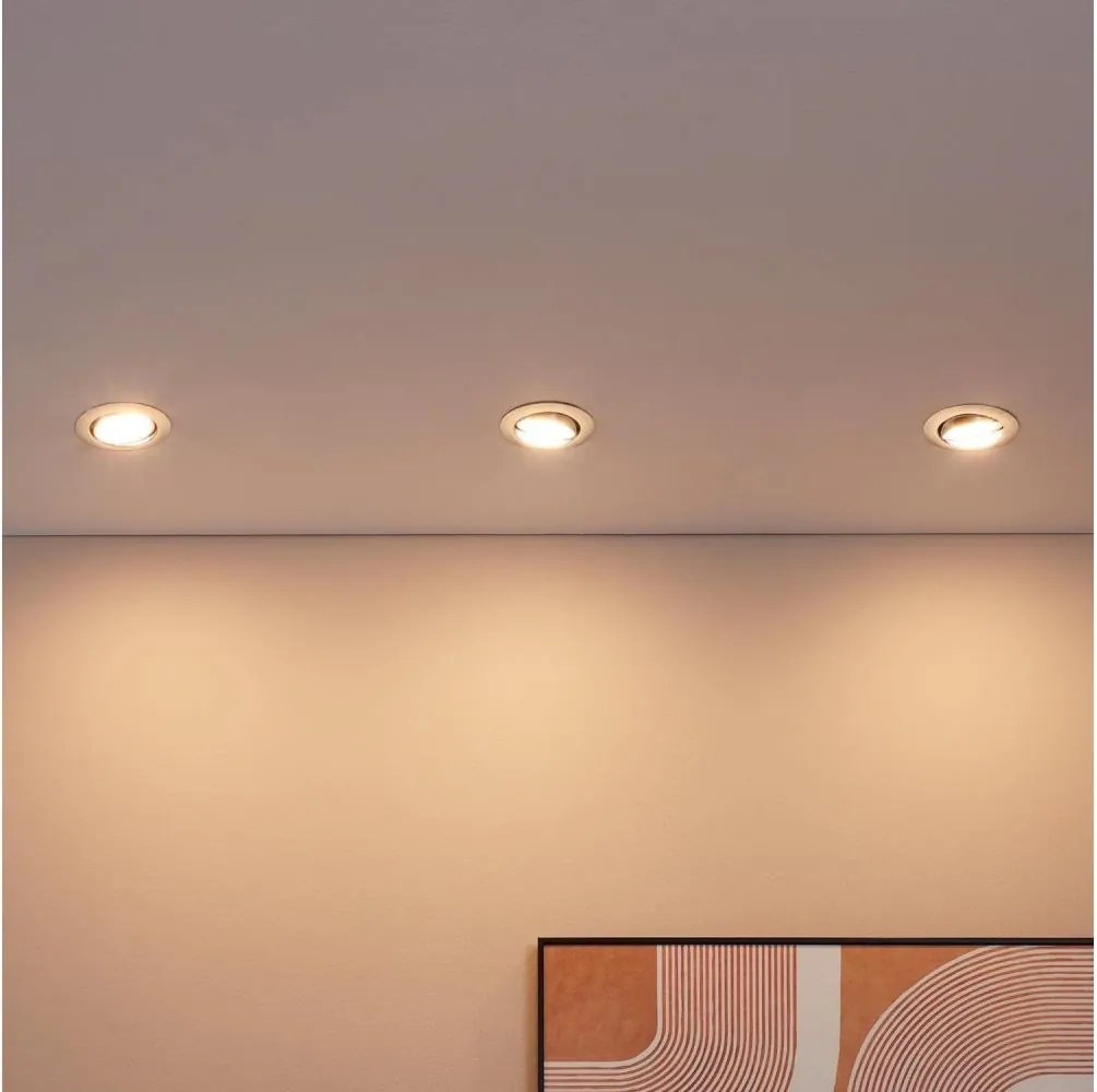Eglo 94407 - SADA 3x LED Zapustené stropné svietidlo PENETO 3xGU10-LED/5W/230V