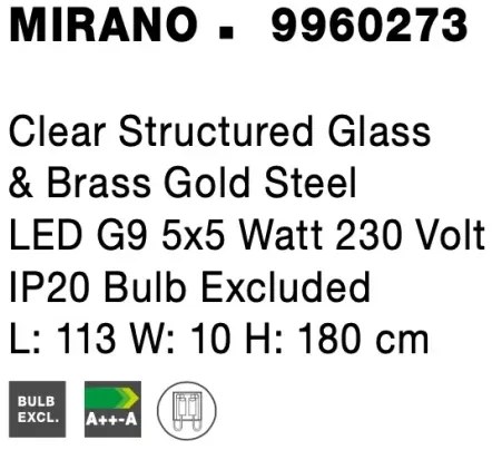 Retro luster Mirano 113 zlaté