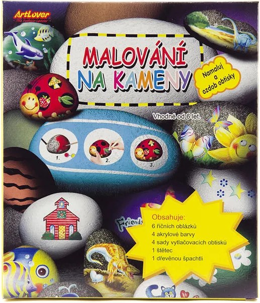 Maľovanie na kamene s odtlačkami