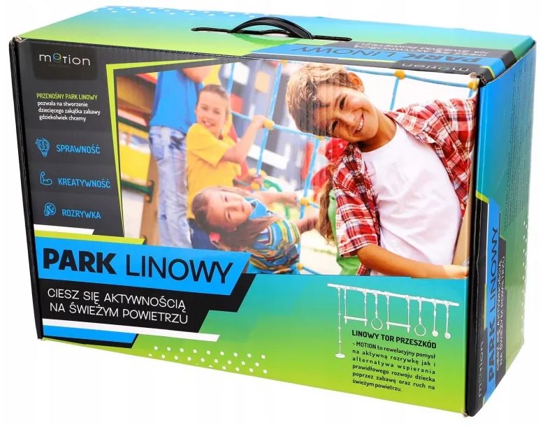 Prenosná prekážková dráha pre deti - lanový park 123498