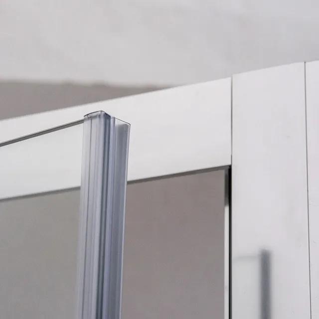 Otváracie jednokrídlové sprchové dvere OBDO1 s pevnou stenou OBB 100 cm 90 cm