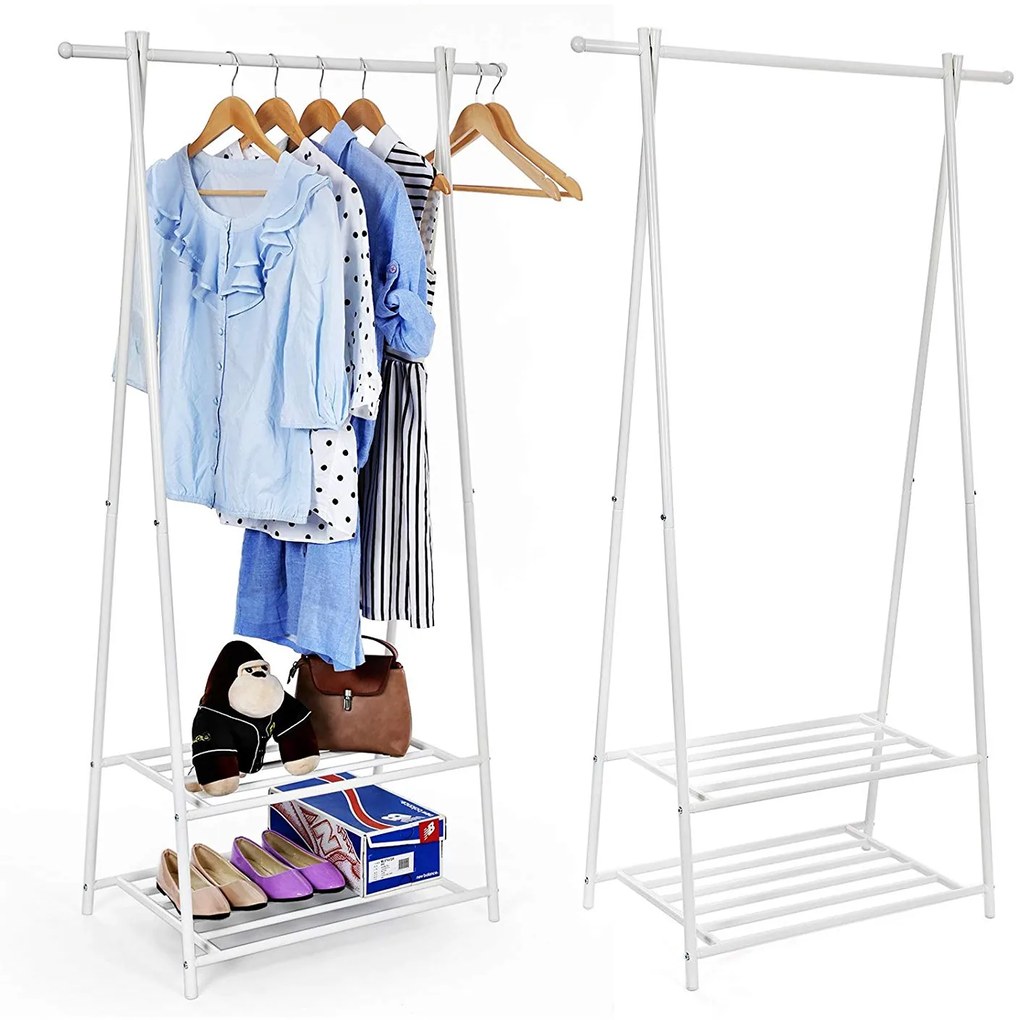 Stojan na oblečenie Ualdi biely