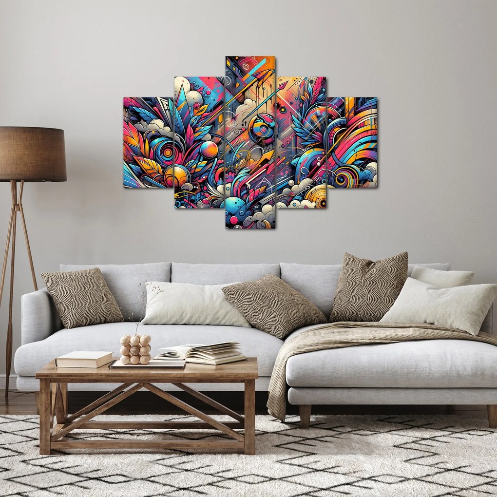 Obraz - Pestrofarebné graffiti (150x105 cm)