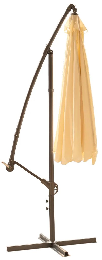 Funfit Záhradný slnečník skladací 350cm Cream