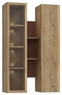 Nástenná polica INAR dub/hnedá