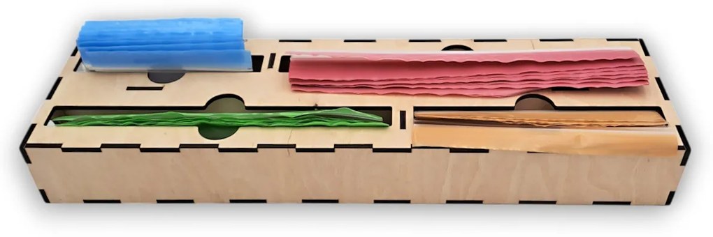 Organizér na vrecká na zips, do zásuvky, drevený VASKY