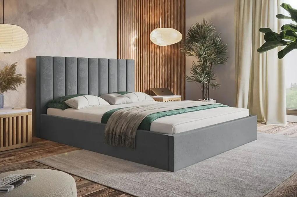 Čalúnená manželská posteľ MELWIN 140 x 200