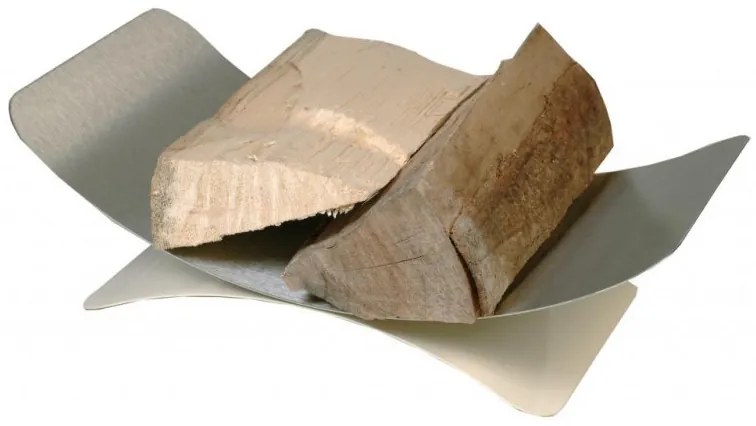 Kôš na drevo Lienbacher so soklom - nerez + sokl slonová kosť
