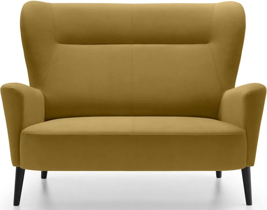 Dvojmiestna pohovka Next, žltá látka