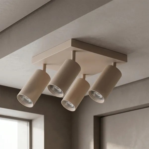 BRILAGI - LED RGBW stmievateľné bodové svietidlo SELE SQUARE 4xGU10/6,5W/230V béžové