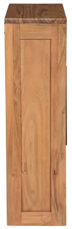 furniture-nabytek.cz - Masivní koupelnová nástěnná skříňka Auckland z akácie, lakovaná, hnědá – 45×25×70 cm