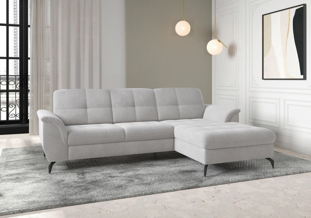 XXXLutz ROHOVÁ SEDAČKA, textil, strieborná Sit & More - Sedačky - 000144013341