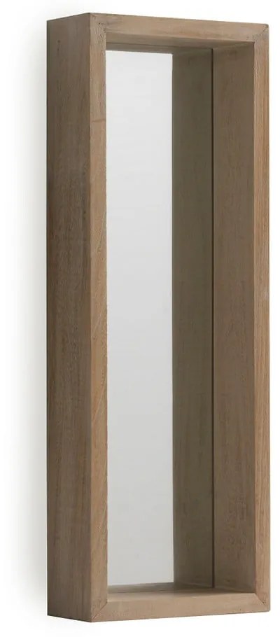 Nástenné zrkadlo z dreva paulovnie Geese Pure, 62 × 22 cm