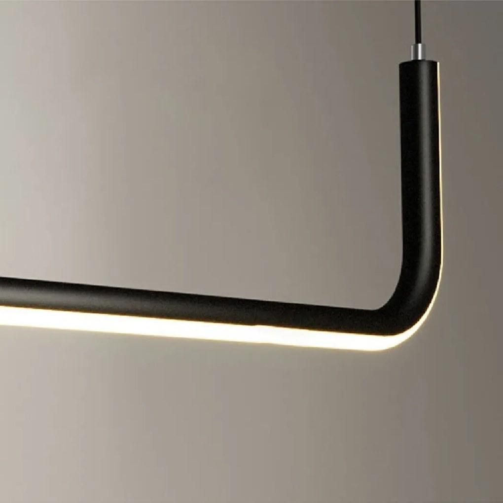 Závesný LED luster APP980-CP čierny/neutrálna biela