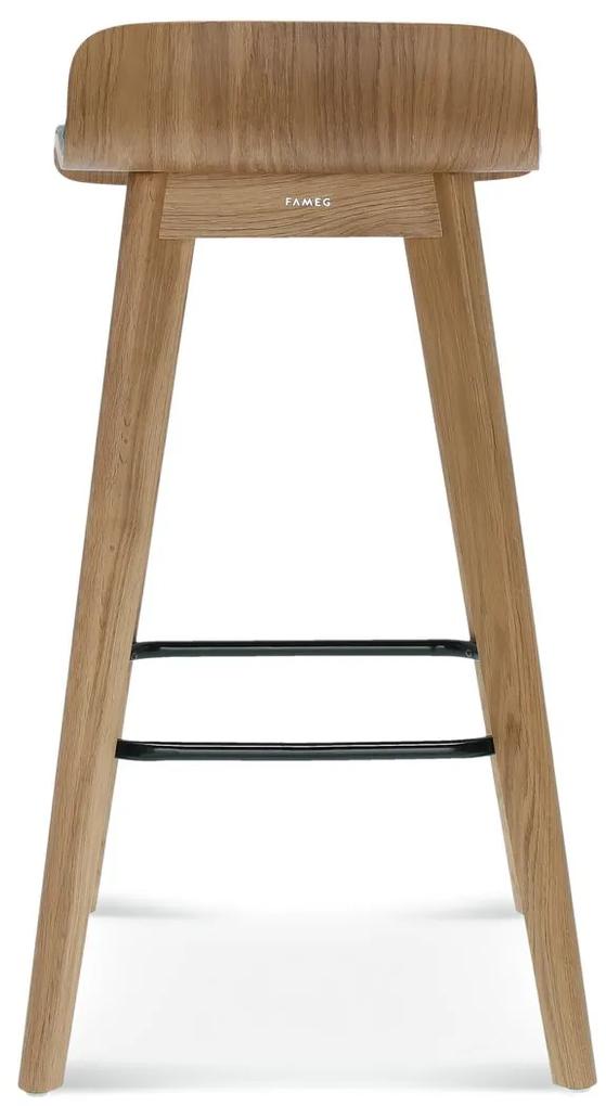 FAMEG Cleo - BST-1605 - barová stolička Farba dreva: dub premium, Čalúnenie: látka CAT. B