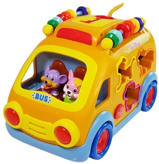 LEAN TOYS Autobus s vkladacími dielami s edukačným počítadlom