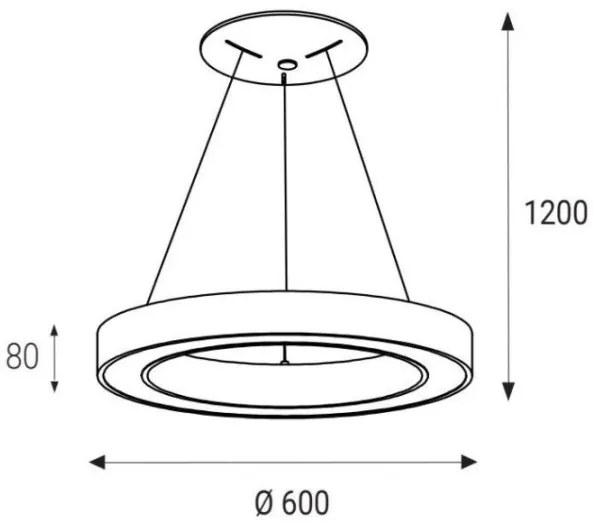LED2 - LED Luster na lanku SATURN LED/50W/230V 3000/4000K biela