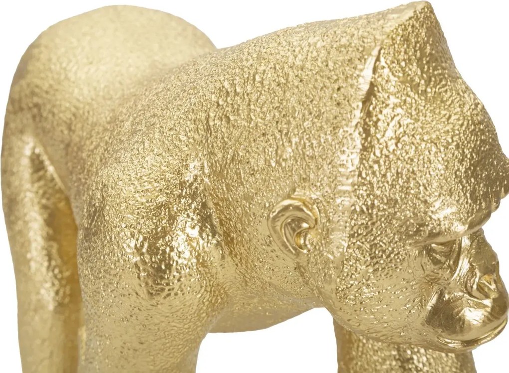Dekoratívna soška Gorilla Front zlatá