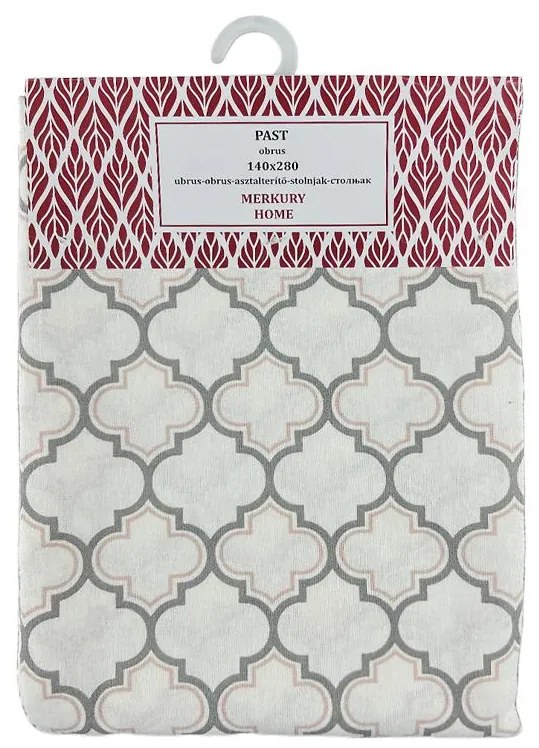 Bavlnený obrus PAST svetlošedý 140x280