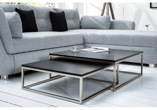 Konferenčný stôl 37118 75x75cm 2-Set Čierny - Komfort-nábytok