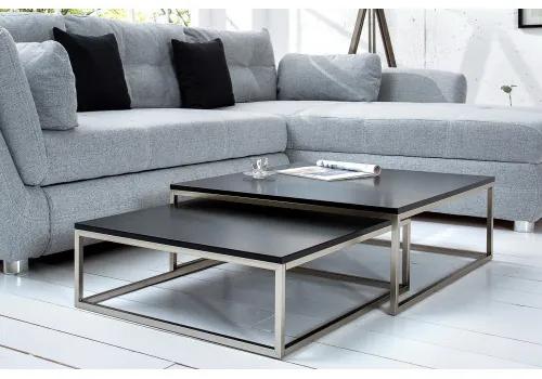 Konferenčný stôl 37118 75x75cm 2-Set Čierny-Komfort-nábytok