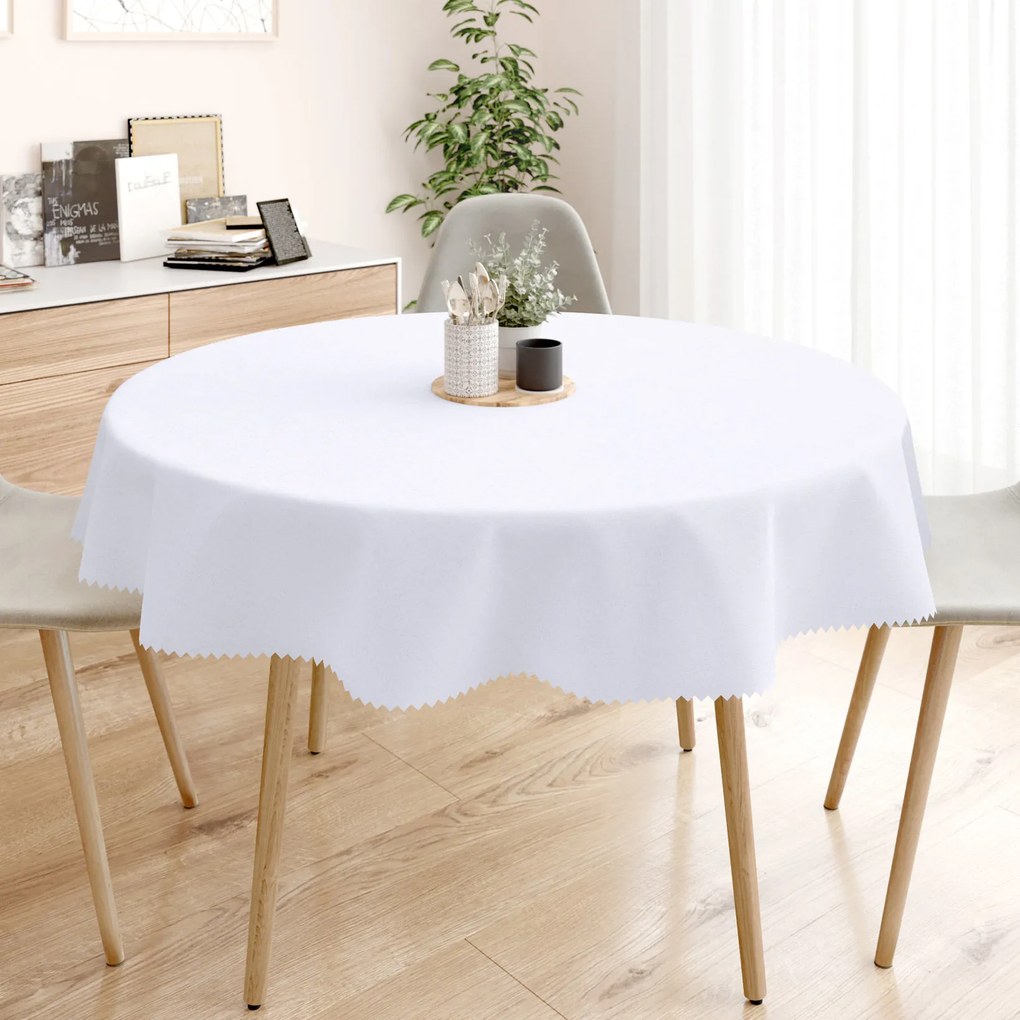 Goldea okrúhly teflónový obrus - biely Ø 160 cm
