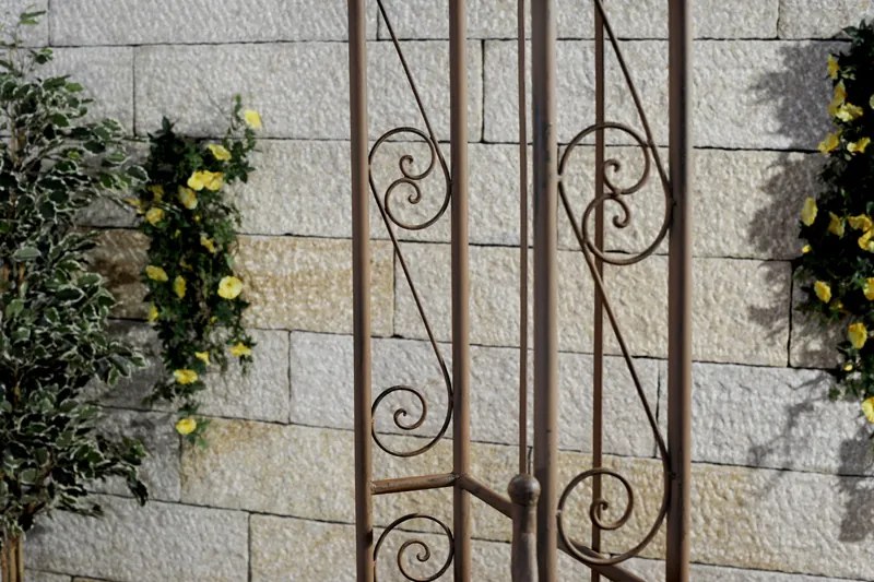 Oblúk na ruže Sima s bránkou - Hnedá antik